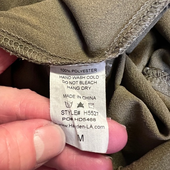 ASHLEY DOMENIQUE Olive ruched sleeve‎ wrap dress size M. - Picture 10 of 12